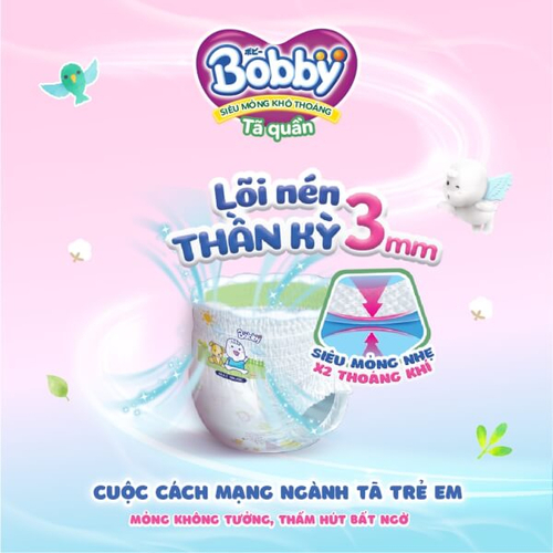 Bỉm tã quần Bobby size M 76 miếng (6-10kg)